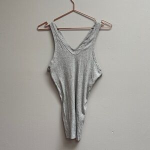 Nike Gray Gray Ribbed Tank